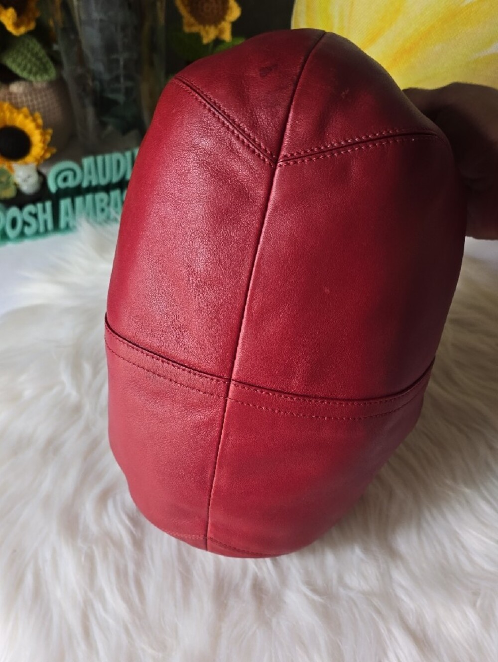 Coach Ergo Hobo Red Leather Shoulder Bag Y2k A04M-9219 - Picture 8 of 16